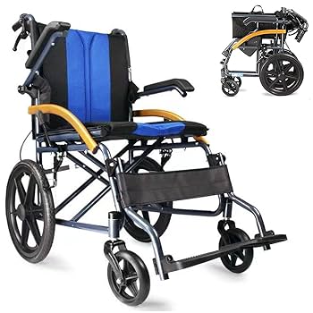 LangTu 介助用車椅子 オレンジ 100kg耐荷重 Amazon | LangTu車椅子 折りたたみ 介助型車椅子 軽量車椅子 高